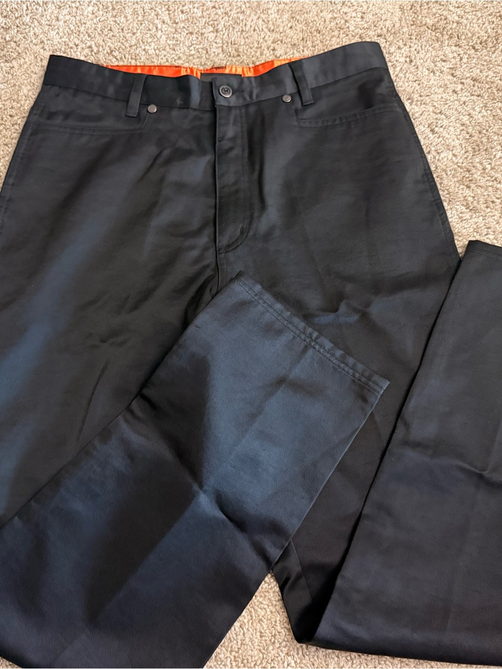 Harley Davidson Black with Orange Pants